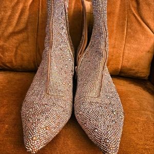 Betsy Johnson Rhinestone Boots 8.5
